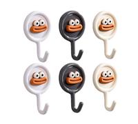 THXFUNAREA Lot de 6 Crochets Muraux pour Enfants,Porte Manteau Enfant Adhésif en Plastique,Patère Enfant Décorative avec Animaux Cartoon,Parfait pour Suspender Vêtements dans Chambre Bébé,Bain,Cuisine