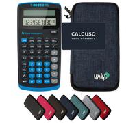 TI-30 ECO RS avec Housse de Protection WYNGS incluse Bleu - Calculatrice Scientifique - Pack de Base