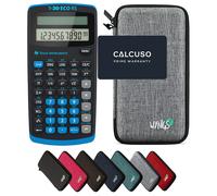 TI-30 ECO RS avec Housse de Protection WYNGS incluse Gris Clair - Calculatrice Scientifique - Pack de Base