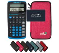 TI-30 ECO RS avec Housse de Protection WYNGS incluse Rose - Calculatrice Scientifique - Pack de Base