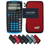 TI-30 ECO RS avec Housse de Protection WYNGS incluse Rouge - Calculatrice Scientifique - Pack de Base