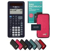 TI-30X Plus MathPrint avec housse de protection Rose et manuel (132 pages, DIN A5) - Calculatrice scientifique - Smart Set