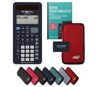 TI-30X Plus MathPrint avec housse de protection Rouge et manuel (132 pages, DIN A5) - Calculatrice scientifique - Smart Set