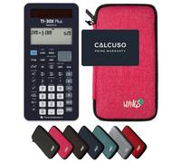TI-30X Plus MathPrint avec Housse de Protection WYNGS incluse Rose - Calculatrice Scientifique - Pack de Base