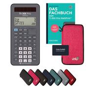 TI-30X Prio MathPrint avec housse de protection Rose et manuel (80 pages, DIN A5) - Calculatrice scientifique - Smart Set