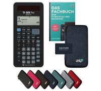 TI-30X Pro MathPrint avec housse de protection Bleu et manuel (132 pages, DIN A5) - Calculatrice scientifique - Smart Set