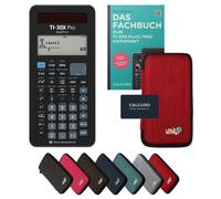 TI-30X Pro MathPrint avec housse de protection Rouge et manuel (132 pages, DIN A5) - Calculatrice scientifique - Smart Set