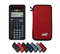 TI-30X Pro MathPrint avec Housse de Protection WYNGS incluse Rouge - Calculatrice Scientifique - Pack de Base