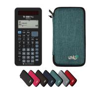 TI-30X Pro MathPrint avec Housse de Protection WYNGS incluse Turquoise - Calculatrice Scientifique - Pack de Base