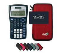 TI-30XIIS avec Housse de Protection WYNGS incluse Rouge - Calculatrice Scientifique - Pack de Base