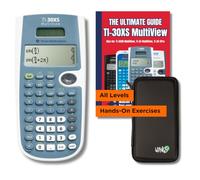 TI-30XS Calculatrice scientifique multivue + le guide ultime + étui de protection WYNGS
