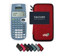 TI-30XS MultiView avec Housse de Protection WYNGS incluse Rouge - Calculatrice Scientifique - Pack de Base
