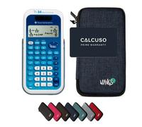 TI-34 MultiView avec Housse de Protection WYNGS incluse Bleu - Calculatrice Scientifique - Pack de Base