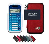TI-34 MultiView avec Housse de Protection WYNGS incluse Rouge - Calculatrice Scientifique - Pack de Base