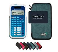 TI-34 MultiView avec Housse de Protection WYNGS incluse Turquoise - Calculatrice Scientifique - Pack de Base