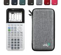 TI-83 Premium CE avec Housse de Protection WYNGS incluse Gris Clair - Calculatrice Graphique - Pack de Base
