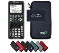 TI-84 Plus Ce -T Python Edition avec Housse de Protection WYNGS incluse Bleu - Calculatrice Graphique - Pack de Base