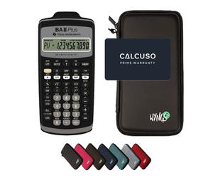 TI-BA II Plus avec Housse de Protection WYNGS incluse Noir - Calculatrice Financière - Pack de Base