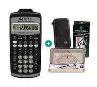 TI BA II Plus $ BUNDLE: Geometrie Set + Schutztasche