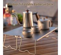 Ti BBQ Table de barbecue pliante pour feu de camp, table de barbecue de camping pour les pique-niques à dos d'homme en plein air