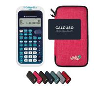TI-Collège Plus Solaire avec Housse de Protection WYNGS incluse Rose - Calculatrice Scientifique - Pack de Base