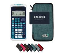 TI-Collège Plus Solaire avec Housse de Protection WYNGS incluse Turquoise - Calculatrice Scientifique - Pack de Base