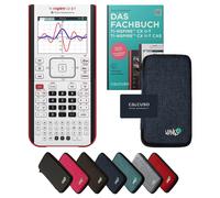 TI-Nspire CX II-T avec housse de protection Bleu et manuel (160 pages, 17x24cm) - Calculatrice graphique - Smart Set