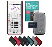 TI-Nspire CX II-T avec housse de protection Gris clair et manuel (160 pages, 17x24cm) - Calculatrice graphique - Smart Set
