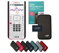 TI-Nspire CX II-T avec housse de protection Gris foncé et manuel (160 pages, 17x24cm) - Calculatrice graphique - Smart Set