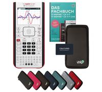 TI-Nspire CX II-T avec housse de protection Noir et manuel (160 pages, 17x24cm) - Calculatrice graphique - Smart Set