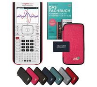 TI-Nspire CX II-T avec housse de protection Rose et manuel (160 pages, 17x24cm) - Calculatrice graphique - Smart Set