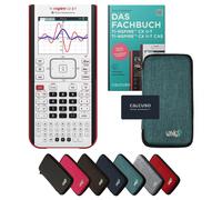 TI-Nspire CX II-T avec housse de protection Turquoise et manuel (160 pages, 17x24cm) - Calculatrice graphique - Smart Set