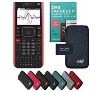TI-Nspire CX II-T CAS avec housse de protection Bleu et manuel (160 pages, 17x24cm) - Calculatrice graphique - Smart Set