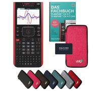 TI-Nspire CX II-T CAS avec housse de protection Rose et manuel (160 pages, 17x24cm) - Calculatrice graphique - Smart Set