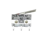 TIAIHUA - Micro interrupteur de fin de course à bouton-poussoir, 10 pièces, 1A, 125V AC, interrupteur de souris, 3 broches, longue poignée, bras de levier à rouleau SPDT 12x6x6mm(10pcs)