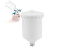 Tiamu Gobelet 600 ML pour à Peinture, 600Ml Arrosoir De Peinture Outil De Pulvérisation d'air Outil De Pulvérisation De Connecteur De Filetage De Pot en Plastique