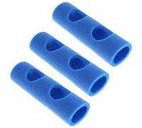 Tianbi Lot de 3 connecteurs de nouilles de piscine, connecteur de poteau de piscine, connecteur de nouilles de natation, connecteur de nouilles en mousse EPE 2 trous croisés, bleu, 30 cm
