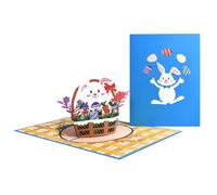 Tianeri Carte d'anniversaire 3D - Œuf de vacances 3D et lapin | Carte de remerciement de Pâques | Pour amis, famille, épouse, mari, petite amie, mère, père, enseignants