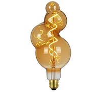 TIANFAN Ampoule Vintage LED 4W, Lumière Ambre, Dimmable, Culot E27, 2000K Lumière Chaude, 4 Sphères Irrégulières (Équivalent 25W), Ampoule Décorative Style Edison