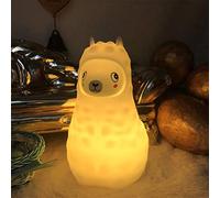 Tianhaixing Veilleuse Enfant Lampe Alpaga Silicone Souple Lampe Chevet 9 Couleurs Rechargeable Télécommande LED Veilleuse pour Cadeau/Bureau/Chambre à Coucher/Salon/Extérieur
