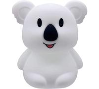 Tianhaixing Veilleuse rechargeable en silicone souple en forme d'animal, ajustez la luminosité et 9 couleurs via le contrôle tactile et la télécommande, convient aux enfant/adultes (grande Koala)