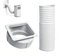 TIANHENGMart Kit de tuyau d'air portable, tuyau d'aération de rechange | Pour Midea, tuyau d'aération de 150 cm avec fil d'acier PP ABS, compatible avec sortie de 15 cm, conduit extensible blanc