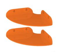TIANHENGMart Lot de 2 étagères d'angle transparentes - Étagères flottantes irisées pour petits espaces de cuisine, chambre à coucher - Construction en acrylique 17,8 cm (orange)