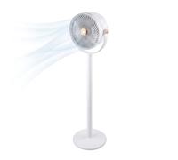 TIANHENGMart Ventilateur sur pied oscillant, ventilateur rechargeable à fonction aromathérapie, 5 vitesses, silencieux 20dB, batterie 4000mAh, hauteur réglable pour chambre (blanc)
