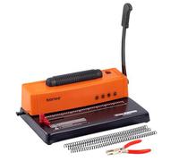 TIANSE Machine à relier à spirale, reliure manuelle avec insert de bobine électrique, convient pour format lettre/A4/A5