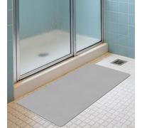 TIANTMIN Tapis de Bain en Pierre 50 x 75 cm Super Absorbant Tapis de Bain Antidéparant et Doux Facile à Nettoyer pour Douche, Salle de Paillasson, Chambre, Gris Clair