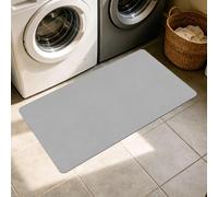 TIANTMIN Tapis Salle de Bain Antidérapant 50 x 75 cm Fort Pouvoir Absorbant Pierre Naturelle Salle de Bain Facile à Nettoyer pour de Douche, Baignoire, Gris Clair