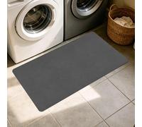 TIANTMIN Tapis Salle de Bain Antidérapant 50 x 75 cm Fort Pouvoir Absorbant Pierre Naturelle Salle de Bain Facile à Nettoyer pour de Douche, Baignoire, Gris Foncé