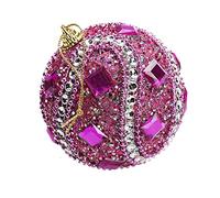 TianWlio Boule de Noel Strass Paillettes Boule Arbre de Noël Ornement décoration 8 CM Luminaire Industriel Plafonnier Decoration de Noël Mariage Fête Anniversaire (Hot Pink, One Size)