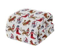 TianWlio Couverture de Noël Couverture Personnalisée Motifs de Noël Imprimé Plaid Décorations Doux Confortable Canapé Patchwork Couvertures Classique Jeté de Noël pour Lit Canapé (H, A)